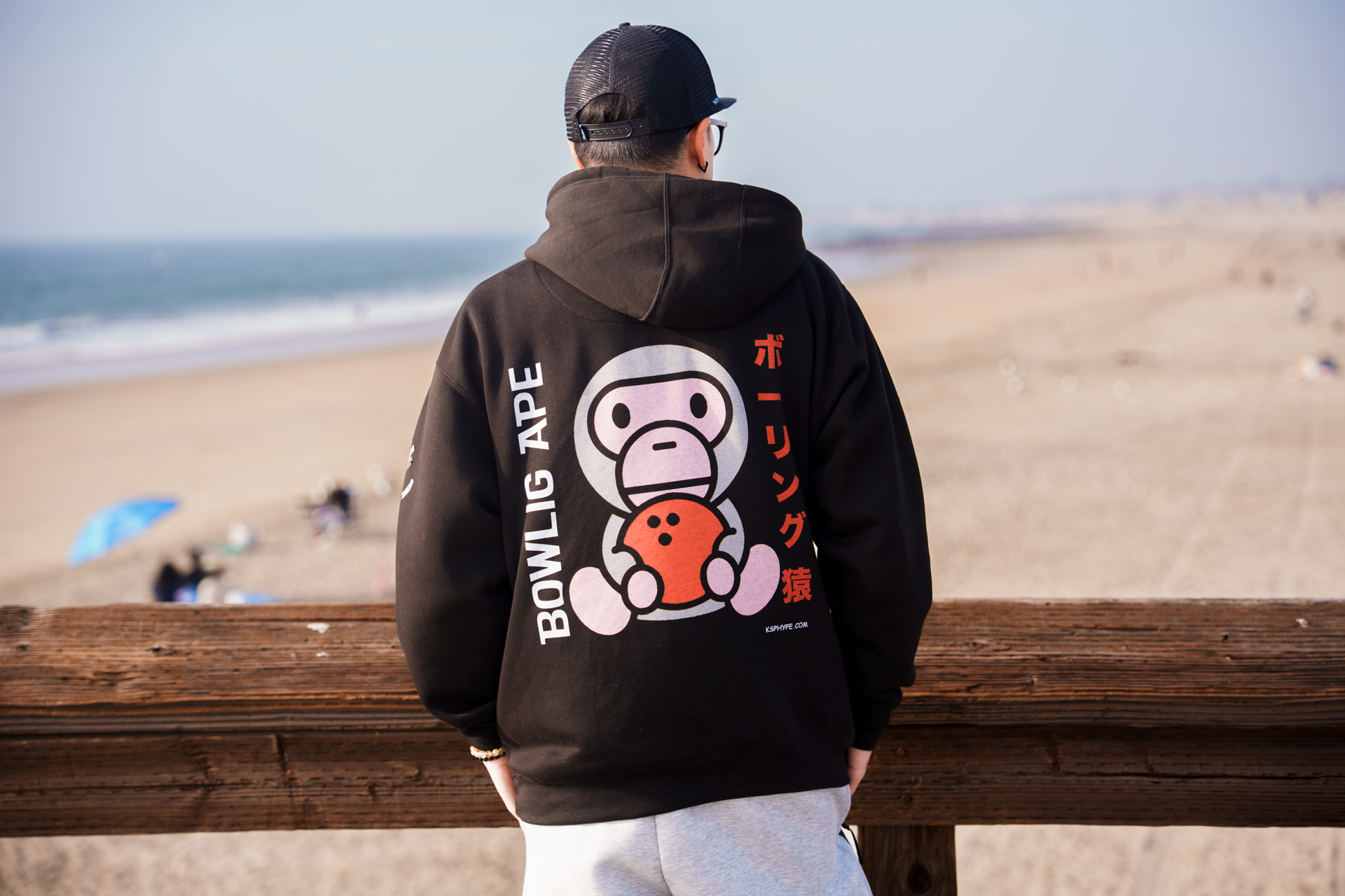 Bowling Ape Kanji BAPS x KSP PREMIUM OVERSIZE HOODIE – Bay Area
